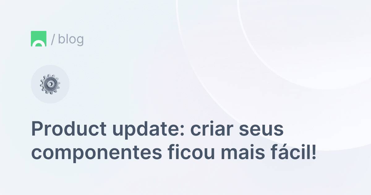 O logo da Croct, um emoji de engrenagem, e o título do post