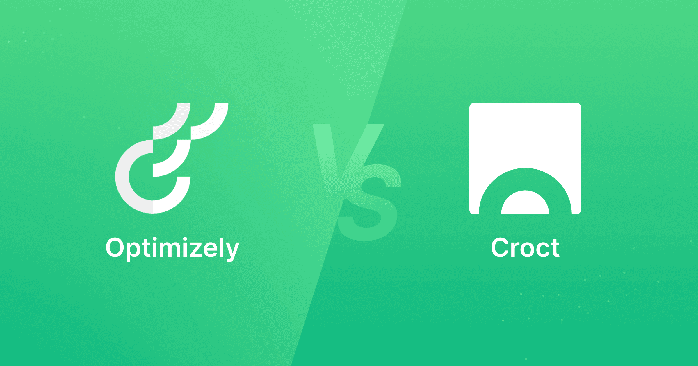 Croct's and Optimizely's logos on a green background.