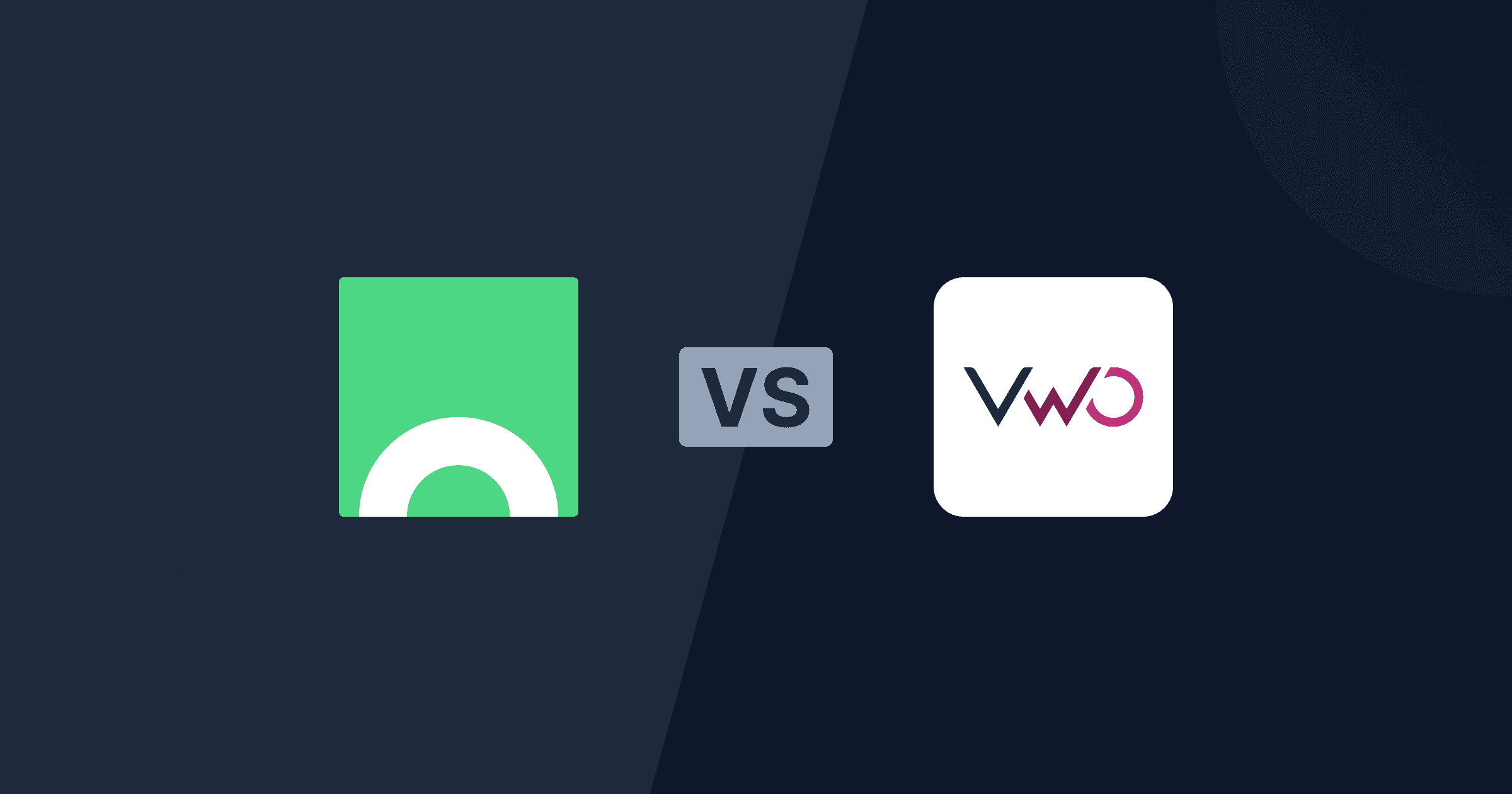 Imagem com fundo escuro contendo o logotipo da Croct e o da VWO.