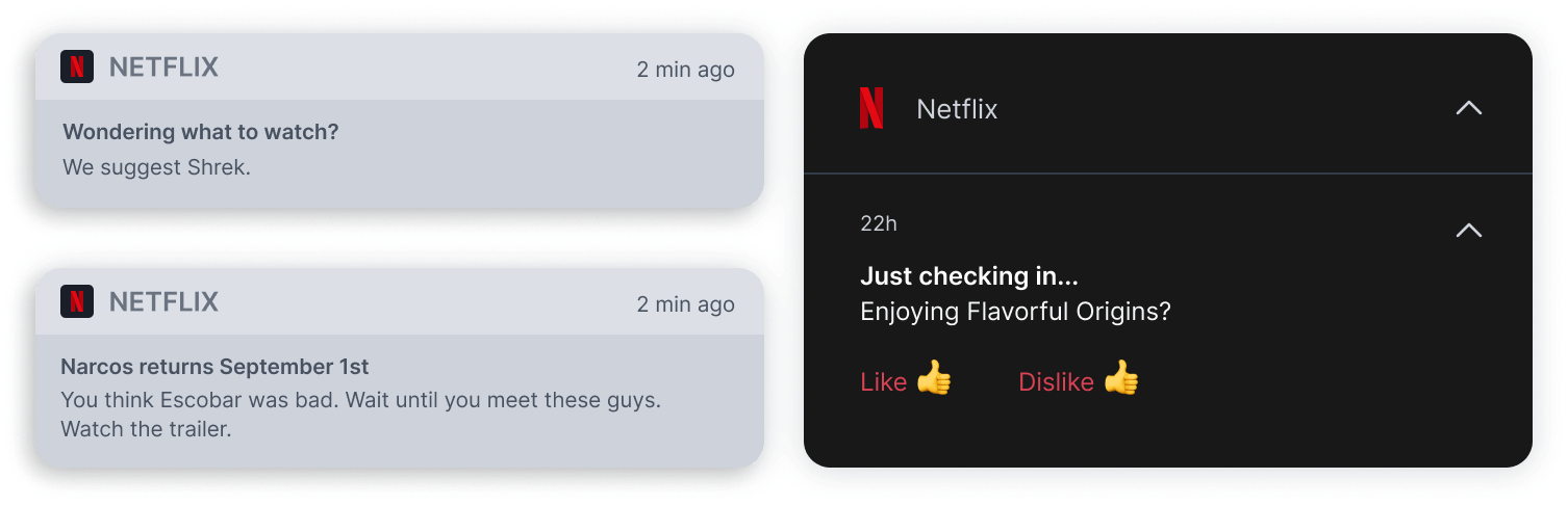 Netflix notifications