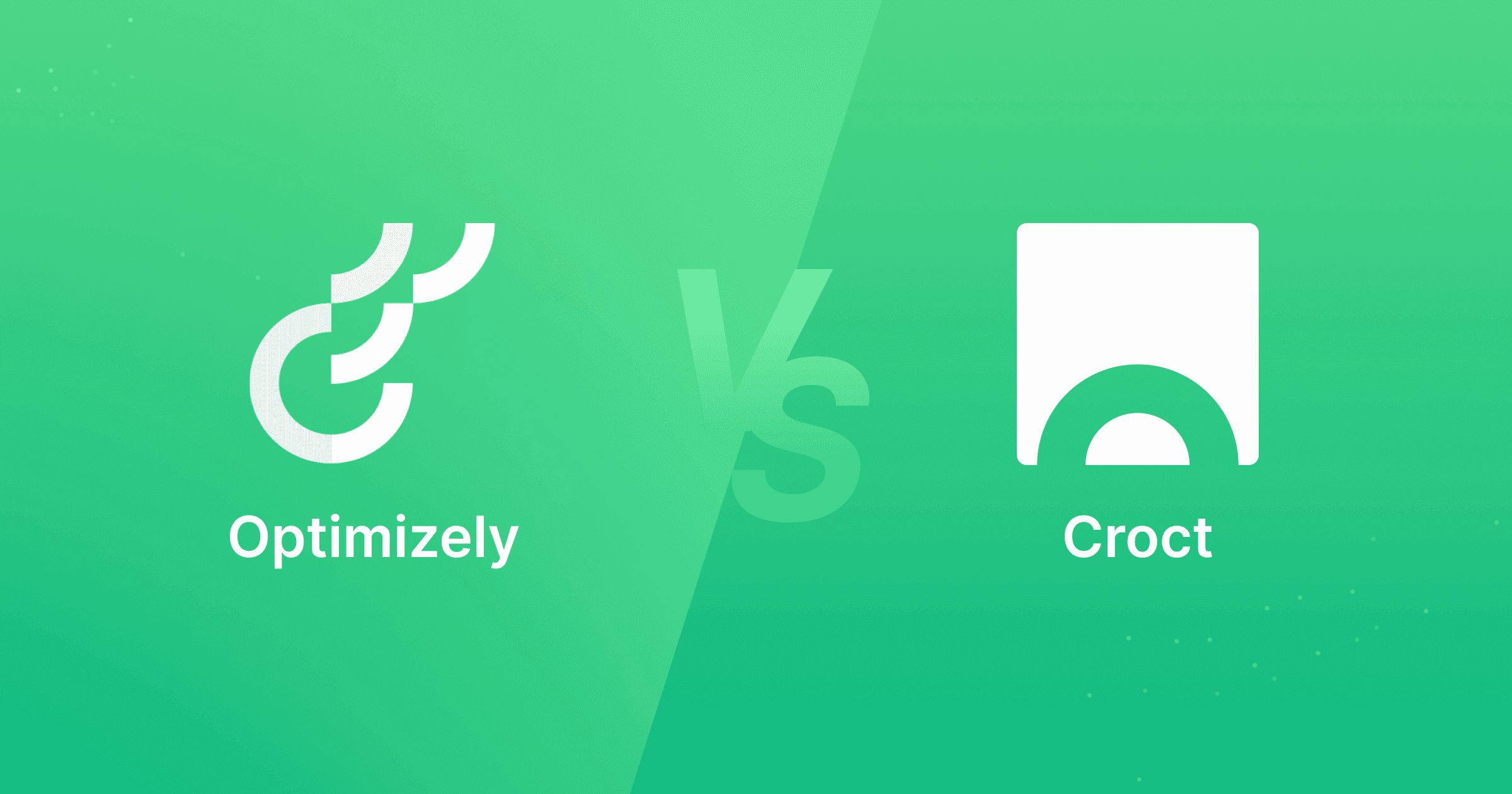 Croct's and Optimizely's logos on a green background.